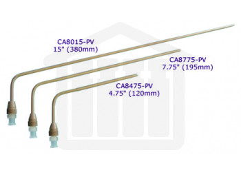 7.75” (195mm) Bent PEEK Sampling Cannula with Luer Adapter for 500ml Sampling 0.142” (3.6mm) Diameter VanKel Compatible 