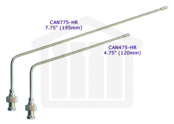 4.75” (120mm) Bent SS Sampling Cannula with Luer Adapter and Permanent Tip Hanson Compatible