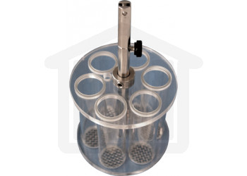 Basket Assembly with 6 Glass Tubes and 10 Mesh SS Screens for VanKel