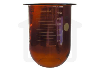 1000ml Distek Compatible Amber Glass Dissolution Vessel, OEM#3010-0023