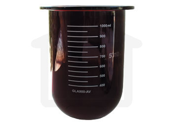 1000ml Agilent / VanKel Compatible Amber Glass Dissolution Vessel