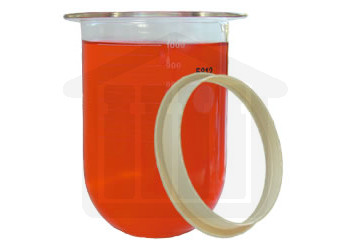 1000ml Zymark Compatible Clear Glass Dissolution Vessel with Centering Ring