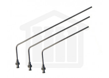 15” (380mm) Bent SS Sampling Cannula with Luer Adapter Through Head Mount 1/8” (3.2mm) Diameter - Hanson Research / Erweka Compatible