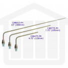 15 inch (380mm) bent PEEK sampling cannula with luer adapter  Hanson Research compatible