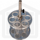 Basket Assembly with 6 Glass Tubes and 10 Mesh SS Screens for VanKel