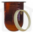 1000ml Distek Compatible Amber Glass Dissolution Vessel with Centering Ring, OEM#3010-0023