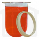 1000ml Zymark Compatible Clear Glass Dissolution Vessel with Centering Ring