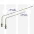 4.75” (120mm) Bent SS Sampling Cannula with Luer Adapter and Permenent Tip Hanson Research Compatible